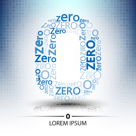 character sort for number zero logo vector future technology designのイラスト素材
