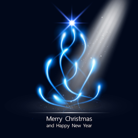 Merry christmas and happy new year background vector illustrationのイラスト素材