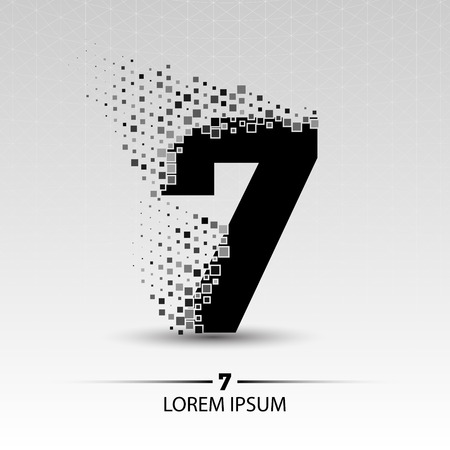 Number seven  vector design illustrationのイラスト素材