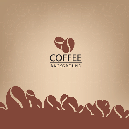 Coffee beans on brown background vector illustrationのイラスト素材
