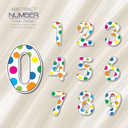 set of number template abstract design vector illustrationのイラスト素材
