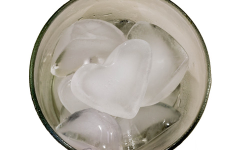 heart-shape iceの写真素材