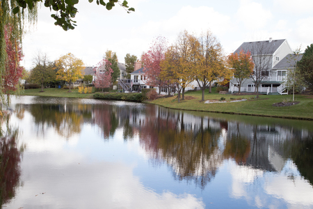 Beautiful view of the Fallの写真素材