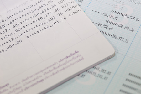 Account passbookの写真素材