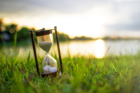 Hourglass in the dawn time (Warm tone)