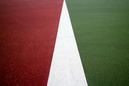 Line on tennis courtの写真素材