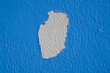 Blue concrete wall abrasion texture background with clipping path of blueの写真素材