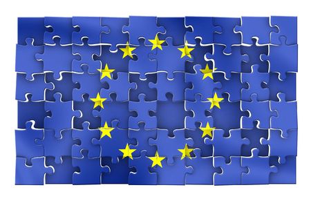 European Union Flag puzzleの写真素材