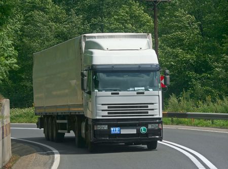 Truck on the roadの写真素材