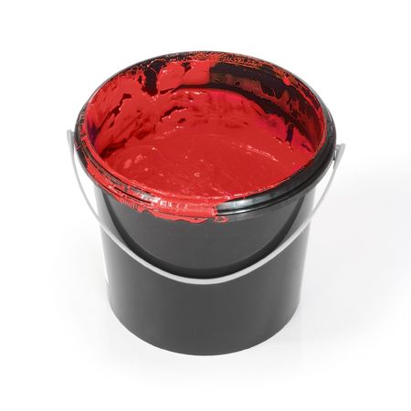 Paint in bucket (w clipping path)の写真素材