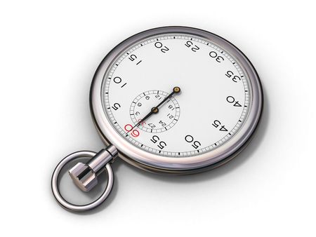 Stopwatch's perspective view (3d render)の写真素材
