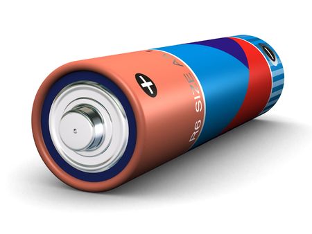 R6 size AA battery (3d render)の写真素材