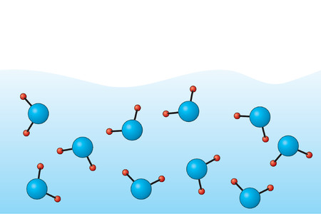 Illustration of water moleculesのイラスト素材