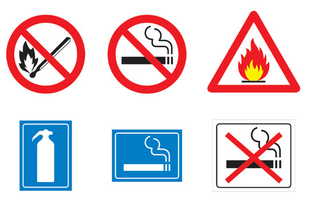 Miscellaneous symbols and signs realted to fireのイラスト素材