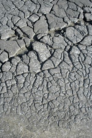 Muddy volcanoes (in Buzau, Romania), the dry, cracked groundの写真素材