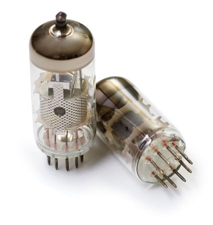 Vacuum tubes - old electronic components, semiconductor devices, the predecessors of the transistorの写真素材