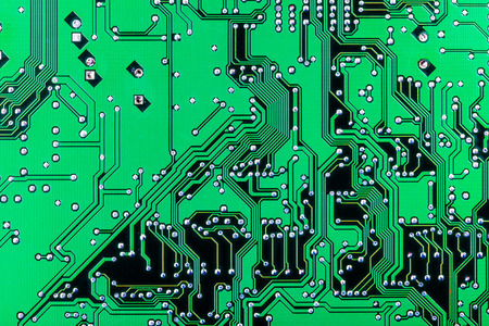 Solder side of electronic printed circuit board