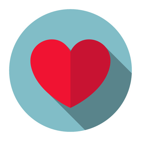Heart icon. Flat design. Vector illustration EPS10.のイラスト素材