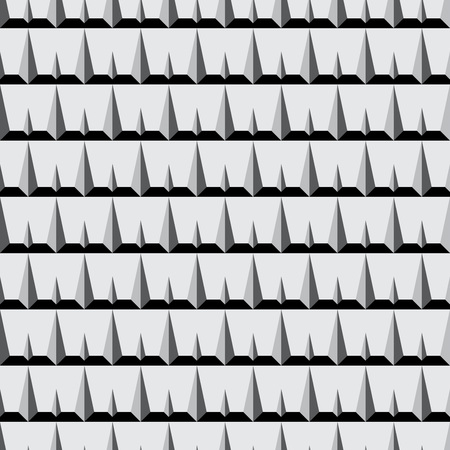 Thorn Spine Seamless Pattern in Greyscale Vector Illustrationのイラスト素材