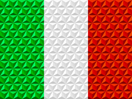 Flag of Italy in Triangle Texture Vector Illustrationのイラスト素材