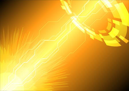 Abstract Technology Background Orange Vector Illustrationのイラスト素材