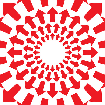 Red Round Arrows on White Background Vector Illustrationのイラスト素材