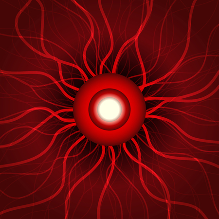 Eye ball abstract technology illustration.のイラスト素材