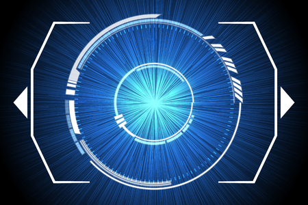 Blue Technology Inside Spaceship Background Vector Illustrationのイラスト素材