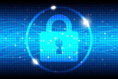 Internet Security Blue Abstract Background Vector Illustrationのイラスト素材