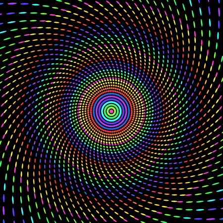 Colorful Circle Line Abstract Backgroundのイラスト素材