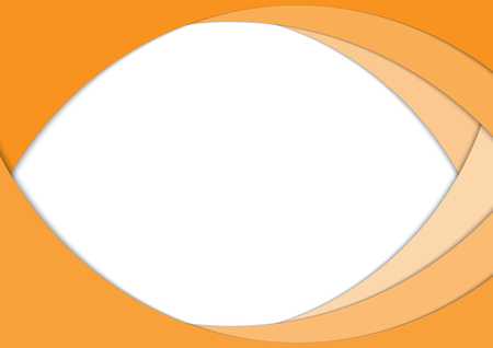 Orange Paper Curve Stack Abstract Background with Copy Space Vector Illustrationのイラスト素材