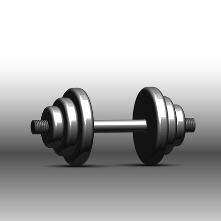 Dumbbell Isolate on White Background, Weight Trainning Work out Vector Illustration.のイラスト素材