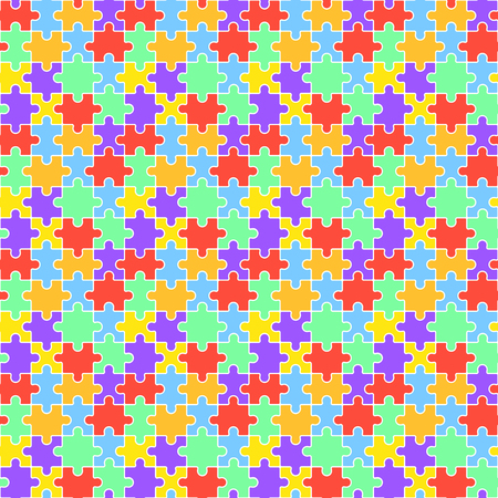LGBT Color Jigsaw Seamless Pattern Vector Illustrationのイラスト素材