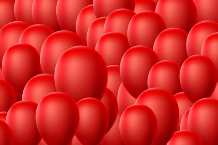 Red Balloon Abstract Background for Party Vector Illustrationのイラスト素材