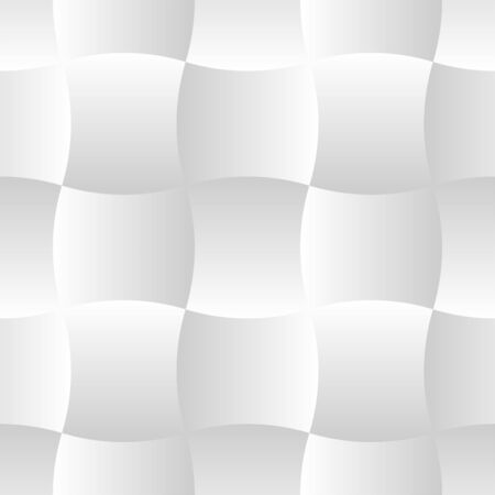 3D White Curve Gradient Tile Seamless Pattern Background Vector Illustrationのイラスト素材