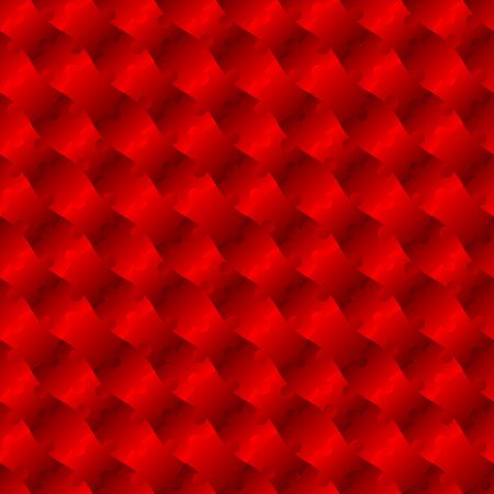 3D Red Jigsaw Gradient Tile Seamless Pattern Background Vector Illustrationのイラスト素材