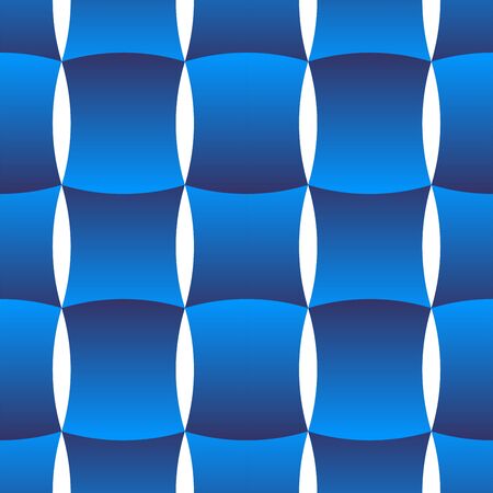 3D Blue Curve Gradient Tile Seamless Pattern Background Vector Illustrationのイラスト素材