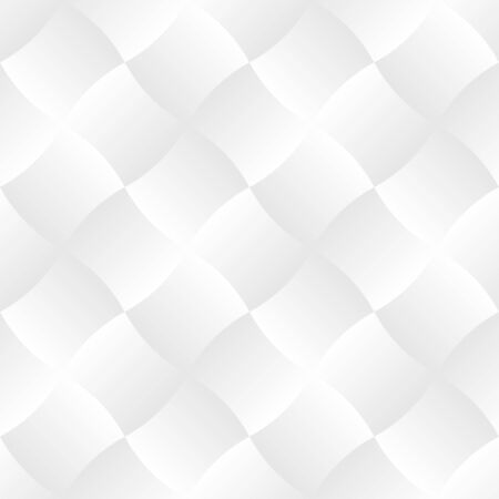 3D White Curve Gradient Tile Seamless Pattern Background Vector Illustrationのイラスト素材