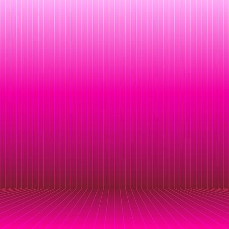 White Neon Line Floor Pink Background For Placing Products Vector Illustrationのイラスト素材