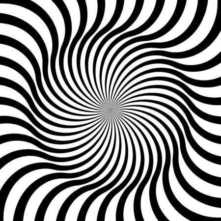 Black and White Illusion Radiant Abstract Background Vector Illustrationのイラスト素材