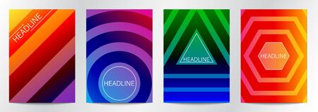Abstract Gradient Color for Book Cover Brochure Poster Set Vector Illustrationのイラスト素材