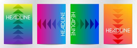 Abstract Gradient Color for Book Cover Brochure Poster Set Vector Illustrationのイラスト素材