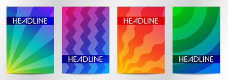 Abstract Gradient Color for Book Cover Brochure Poster Set Vector Illustrationのイラスト素材
