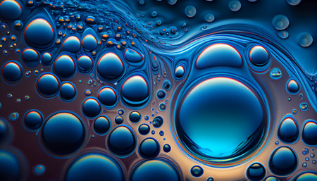 This image is an abstract background that portrays the movement of water with bubbles and ripples blending together. The design making it suitable for use as a wallpaper or backdropの素材