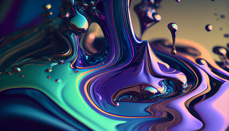 an oil slick background with a mix of blue, purple, and green colors that portrays an abstract and modern oil slick background. The colors used are a combination of blue, purple, and greenの素材