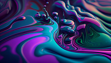 an oil slick background with a mix of blue, purple, and green colors that portrays an abstract and modern oil slick background. The colors used are a combination of blue, purple, and greenの素材