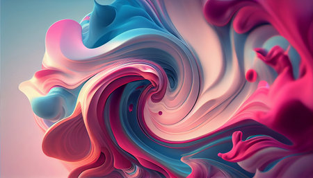 a beautiful and artistic abstract background with a combination of bright and muted colors. swirling and dreamy design creates a sense of movement and energy, with neon pink and pale blue tonesの素材