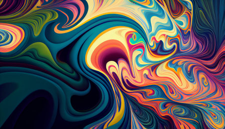 swirling patterns with a marbled texture in bright and bold colors. a visual explosion of vibrant hues and intense contrasts. whirling textures modern and decorative art pieceの素材