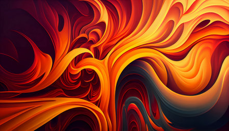 a beautiful gradient of warm colors,that blend together to create a stunning swirling flame pattern. The colors are vivid and intense, creating a sense of heat and movement.の素材