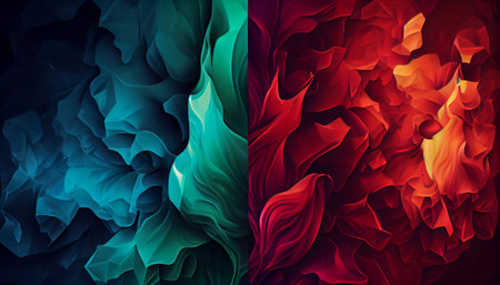 a vibrant and dynamic abstract background with a gradient of jewel tones that blend together seamlessly. The colors is brilliant and lustrous shades of gemstones, creating a luxurious and aesthetic.の素材